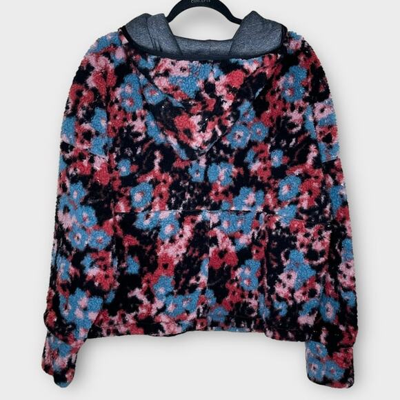 PRANA - Floral Multicolor Cozy Polar Escape Half Zip - Women's Size Large - Picture 2 of 4